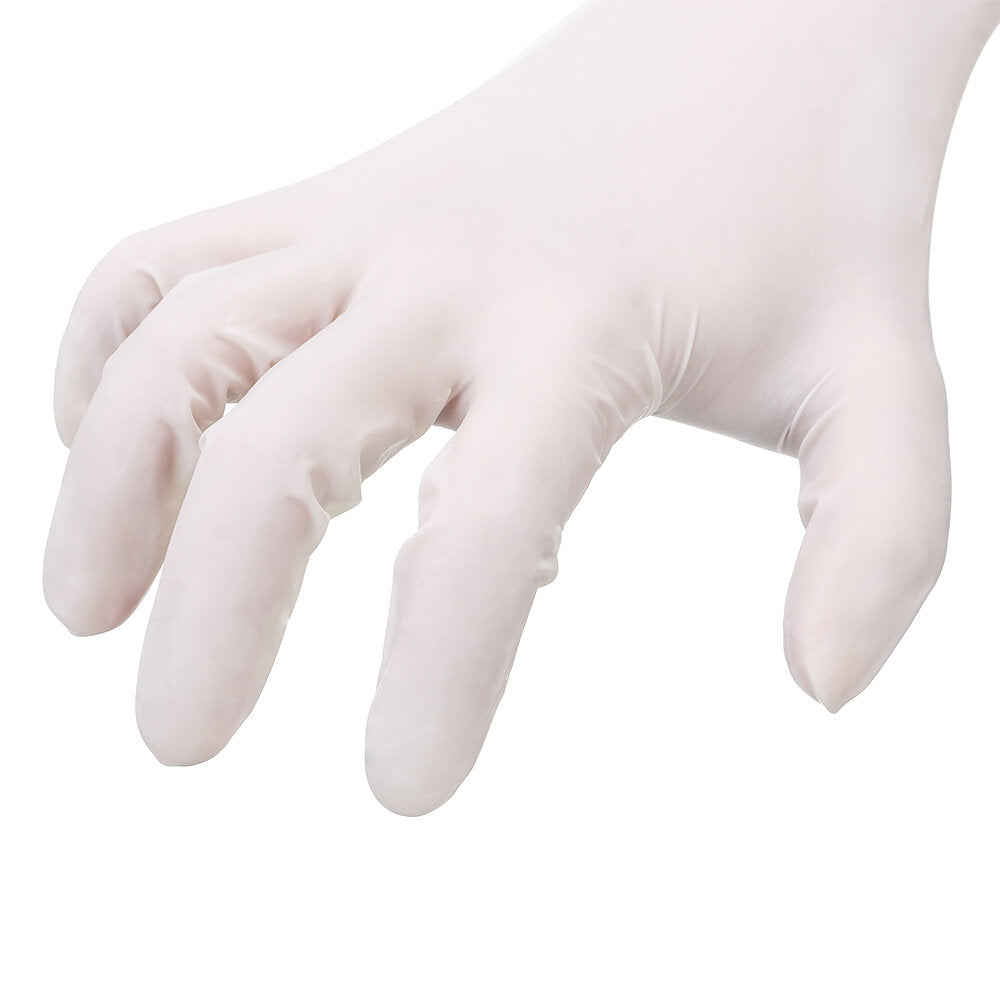 100PCS Disposable Natural Latex Gloves - S/M/L Sizes for Daily Use