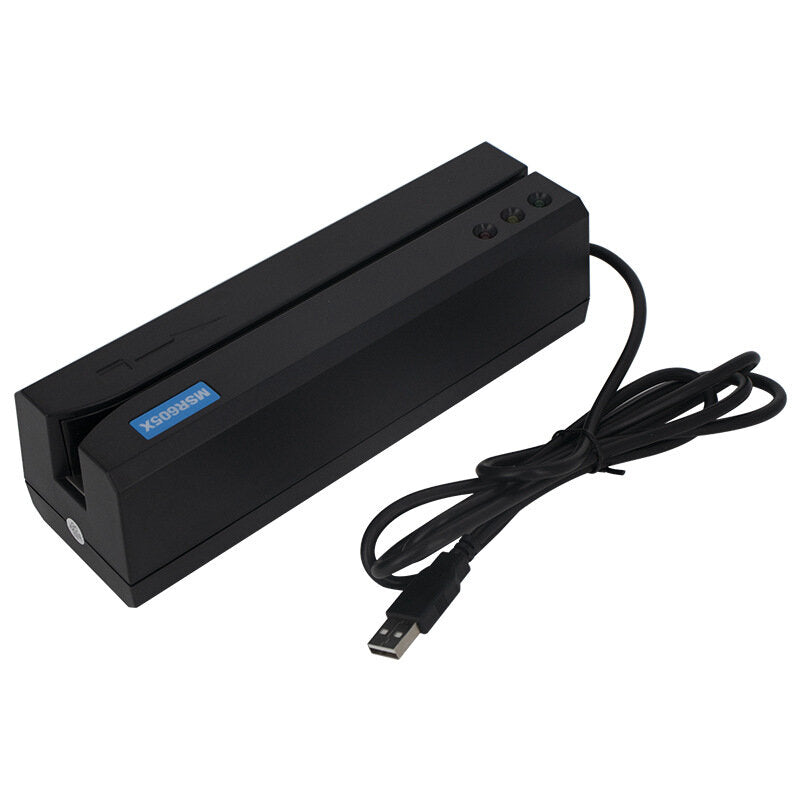 USB Card Magstripe Reader Writer with Built-in Adaptor for Windows MSR206 MSR X6 MSRX6BT