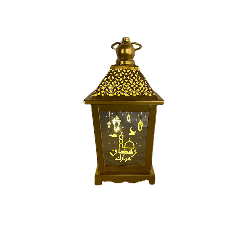 Custom Ramadan Eid Iron Wind Lantern - Arabian Lamp Crafts for Study Lighting