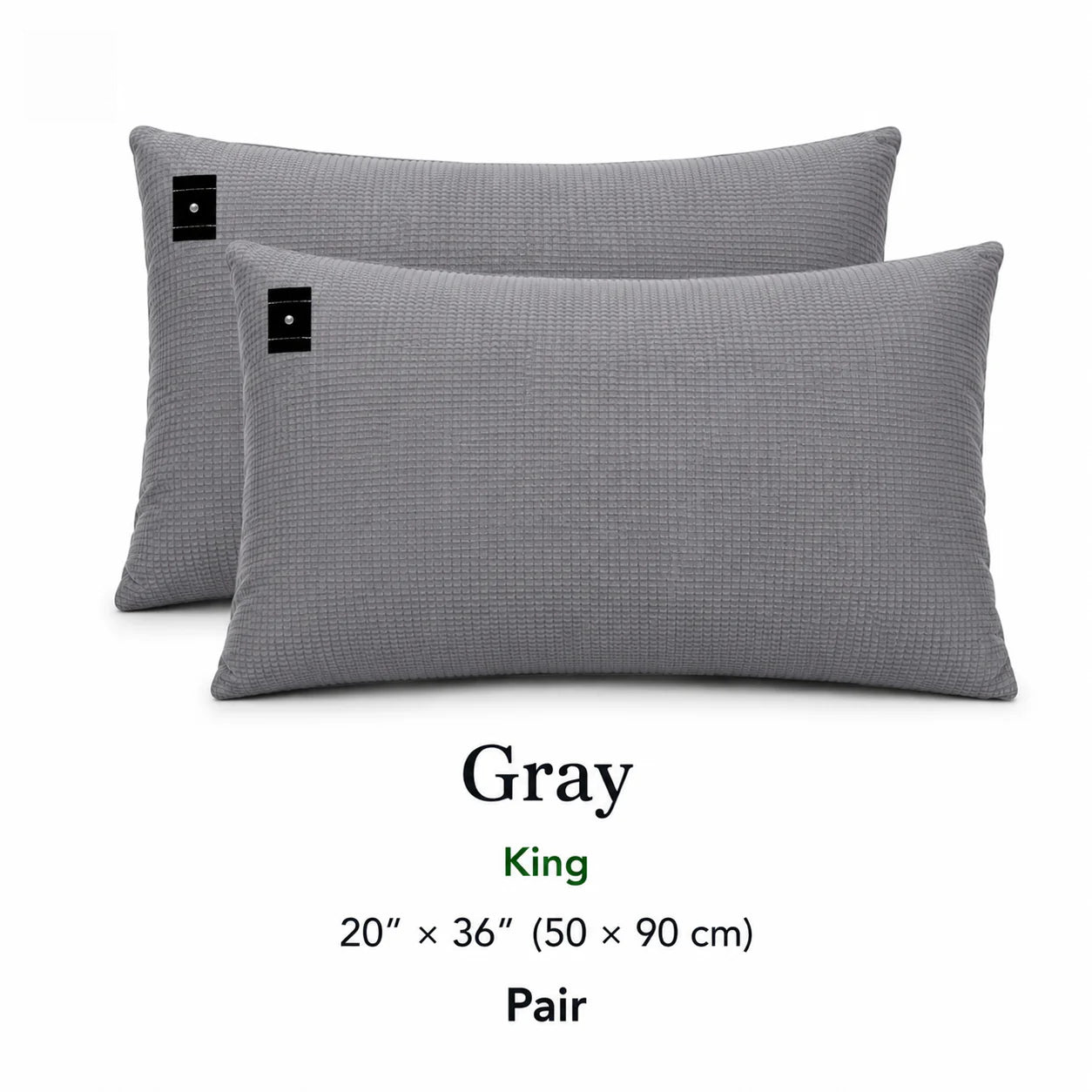 7HealthWell | EarthSc™ Grounding Pillowcase (Gray/White) - For Restful Sleep & Everyday Calm