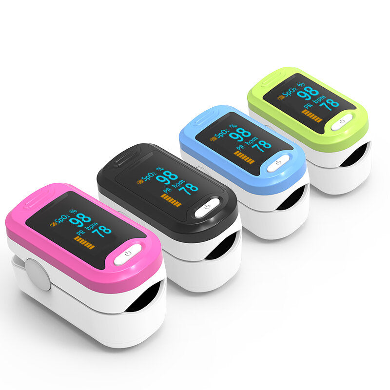 Portable Finger-Clamp Pulse Oximeter Monitor - SpO2 Blood Oxygen Saturation Measurement Device