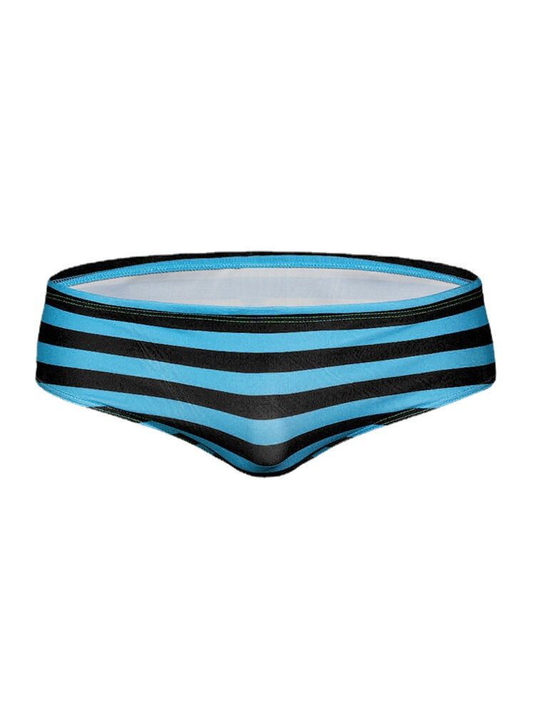 Gestreifte Bikiniunterwäsche für Herren mit niedriger Taille – Chinlon, Skinny Fit, Homewear