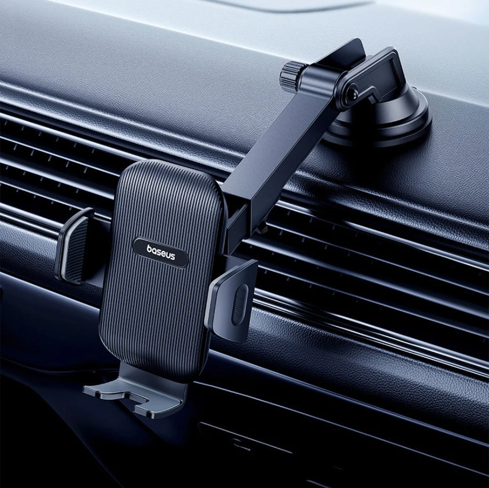 Universal Car Phone Holder for Dashboard, Windshield & Vent | Compatible with iPhone, Xiaomi, Huawei, Samsung