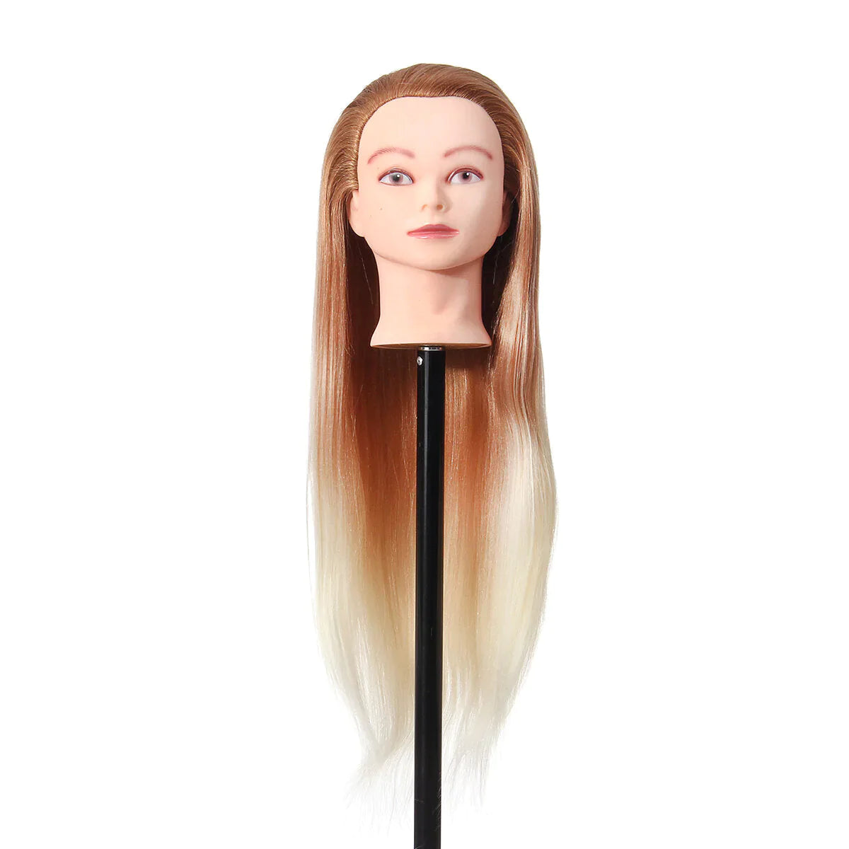 27'' Colorful Mannequin Head for Hairdressing Practice Training Salon with Clamp