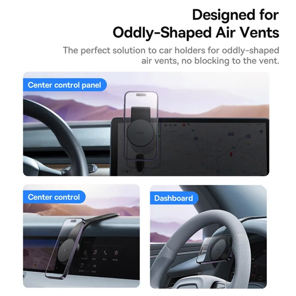 Magnetic Car Phone Holder for iPhone 12/13/14 - Easy Dashboard Mount Stand