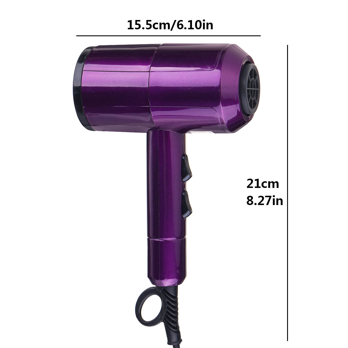 2200W Hair Blow Dryer with Diffuser and Comb - Professional Salon Heat Tool