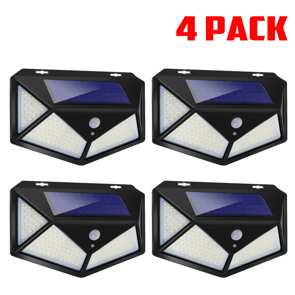 180 LED Solar Powered Outdoor Wall Lamps with PIR Motion Sensor - Waterproof Garden Security Lights