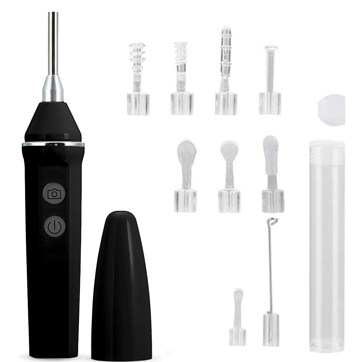 3.9mm HD WIFI Wireless Otoscope, IP67 Waterproof LED Ear Camera, USB Charging Earwax Removal Tool Set