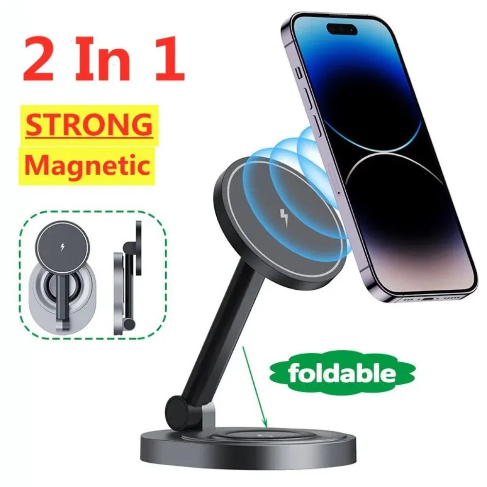 Magnetic Wireless Charger Stand for iPhone 15/14/13 Pro Max and AirPods Pro