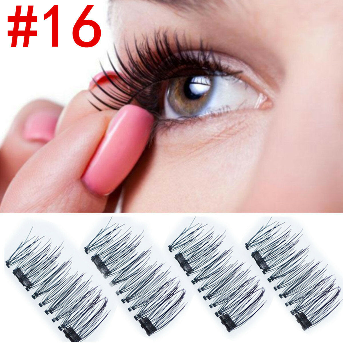 4-Piece Lash Set: 2 Pieces Per Eye for a Full Pair of Lashes