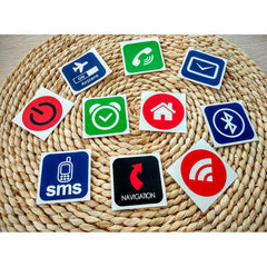 10pcs Ntag213 NFC Tag Stickers - RFID Adhesive Labels for Keychains and Patrol Tokens