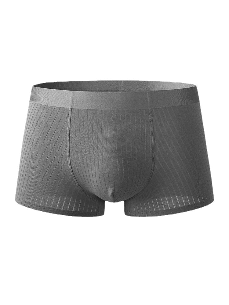 Nahtlose, atmungsaktive, antibakterielle U-konvexe Beutel-Boxershorts für Herren aus Baumwolle – einfarbig für zu Hause