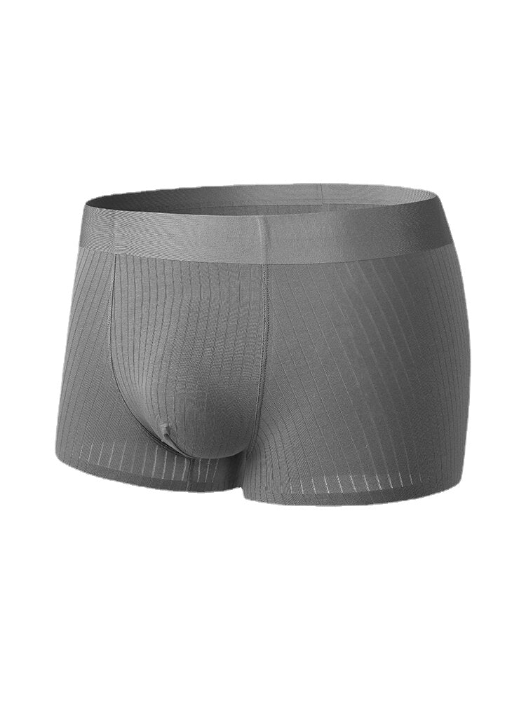 Nahtlose, atmungsaktive, antibakterielle U-konvexe Beutel-Boxershorts für Herren aus Baumwolle – einfarbig für zu Hause