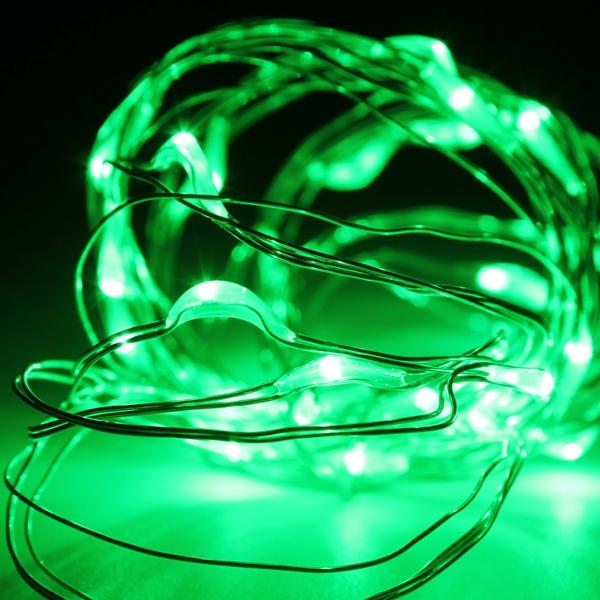 10M 100 LED Battery-Powered Waterproof Silver Wire Fairy String Lights for Christmas Party Decor