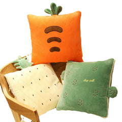 Foldable Cartoon Cactus Pillow & Blanket - 35x35cm, Travel, Sofa, Bed, Air Condition, Warm, Unisex