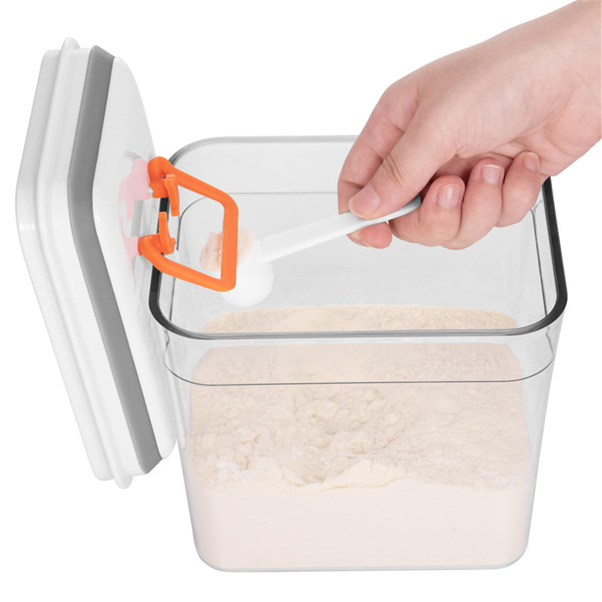 Clear Kitchen Storage Box - 1000ml/1700ml/2300ml Food Dispenser for Grain, Rice, Candy, Milk Powder