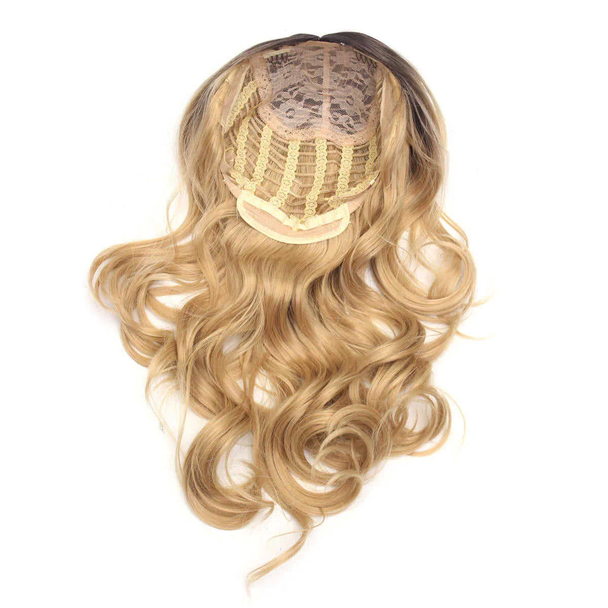 Women's Long Wavy Ombre Blonde Synthetic Party Wig