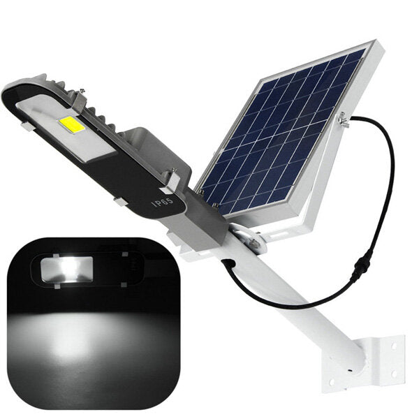 12W Solar Powered LED COB Sensor Street Light, Waterproof for Outdoor Garden, Light-Controlled