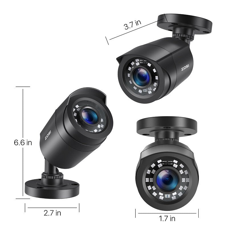 2MP 1080P HD 4-in-1 CCTV Security Camera with 24 IR LEDs, Full-Color Night Vision, Indoor Remote Surveillance