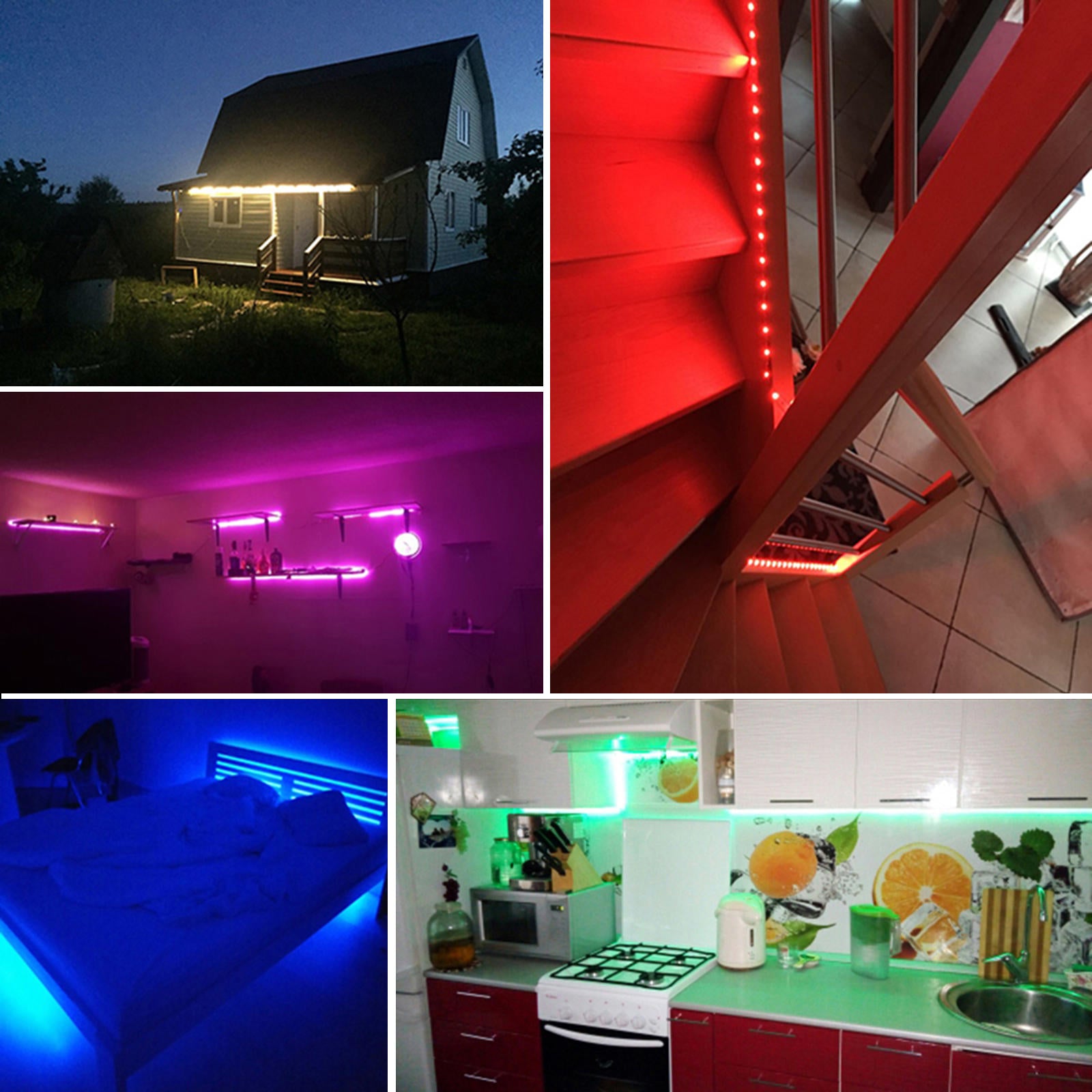 15M 72W SMD2835 Smart WiFi LED Strip Light Kit, Alexa Compatible, AC110-240V, Non-Waterproof, Christmas Decorations Clearance