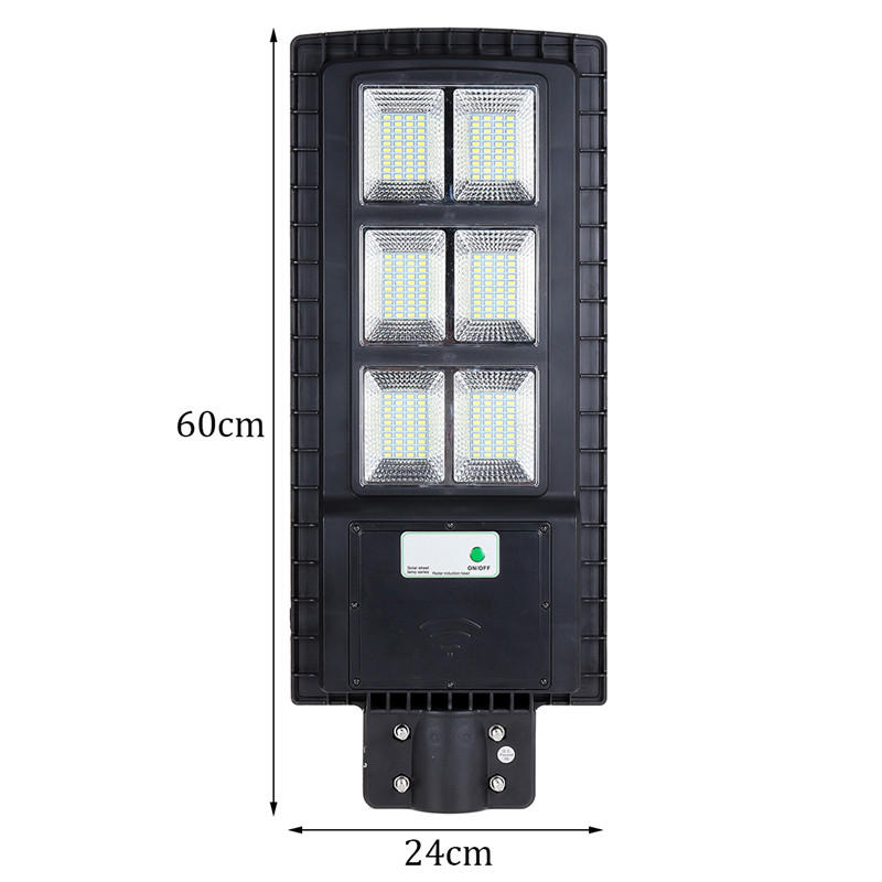 150W Solar Street Light with PIR Motion Sensor for Outdoor Garden Wall - Grey/Black