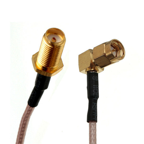 15cm SMA Female Bulkhead to SMA Male Right Angle Plug Pigtail Cable RG316