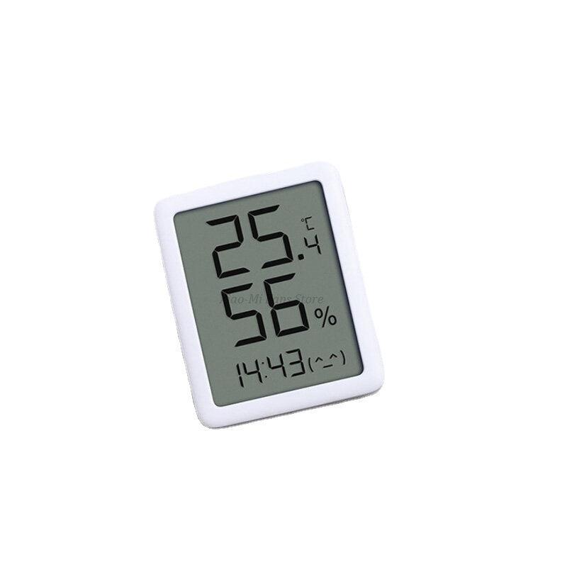 E-Ink Screen Digital Thermometer Hygrometer Clock with Large LCD Display - Temperature & Humidity Sensor