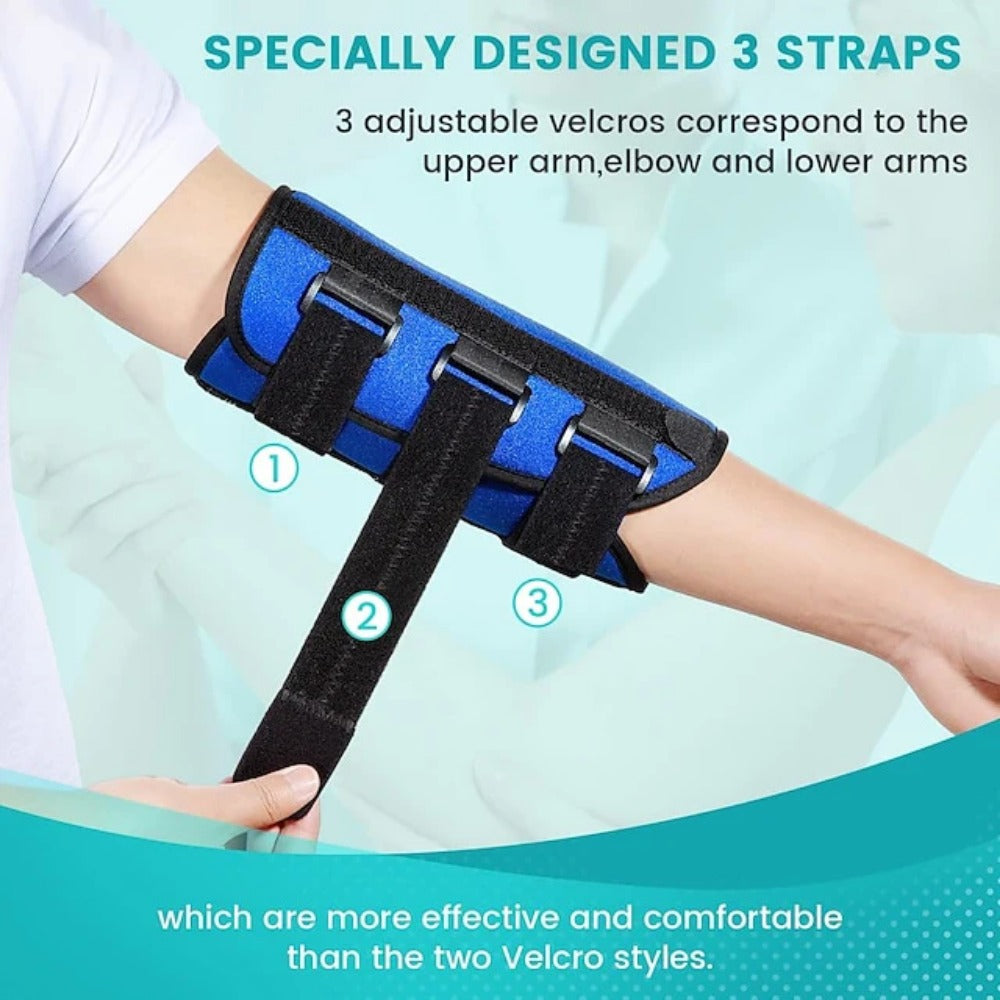 Elbow Brace & Splint for Cubital Tunnel Syndrome, Night Support for Ulnar Nerve, Tennis Elbow, Fits Left/Right Arm
