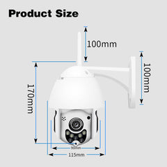 1080P 2MP Kabellose wasserdichte WiFi IP-Überwachungskamera mit Gegensprechanlage, Nachtsicht, CCTV, ONVIF und AP-Hotspot