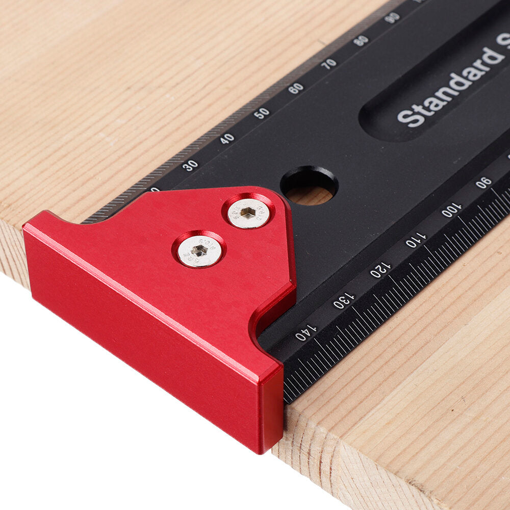 High Precision T Ruler for Woodworking - Durable Measuring Tool with Hook Stop