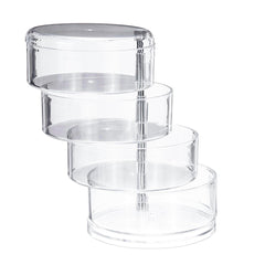 4-Layer Rotary Jewelry Storage Box Organizer - Portable Earring and Ring Display Case Holder