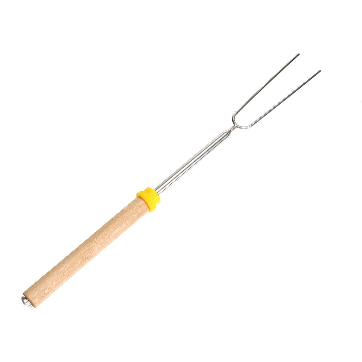 Extendable BBQ Roasting Sticks with Wooden Handle - Smores Kit for Fire Pit