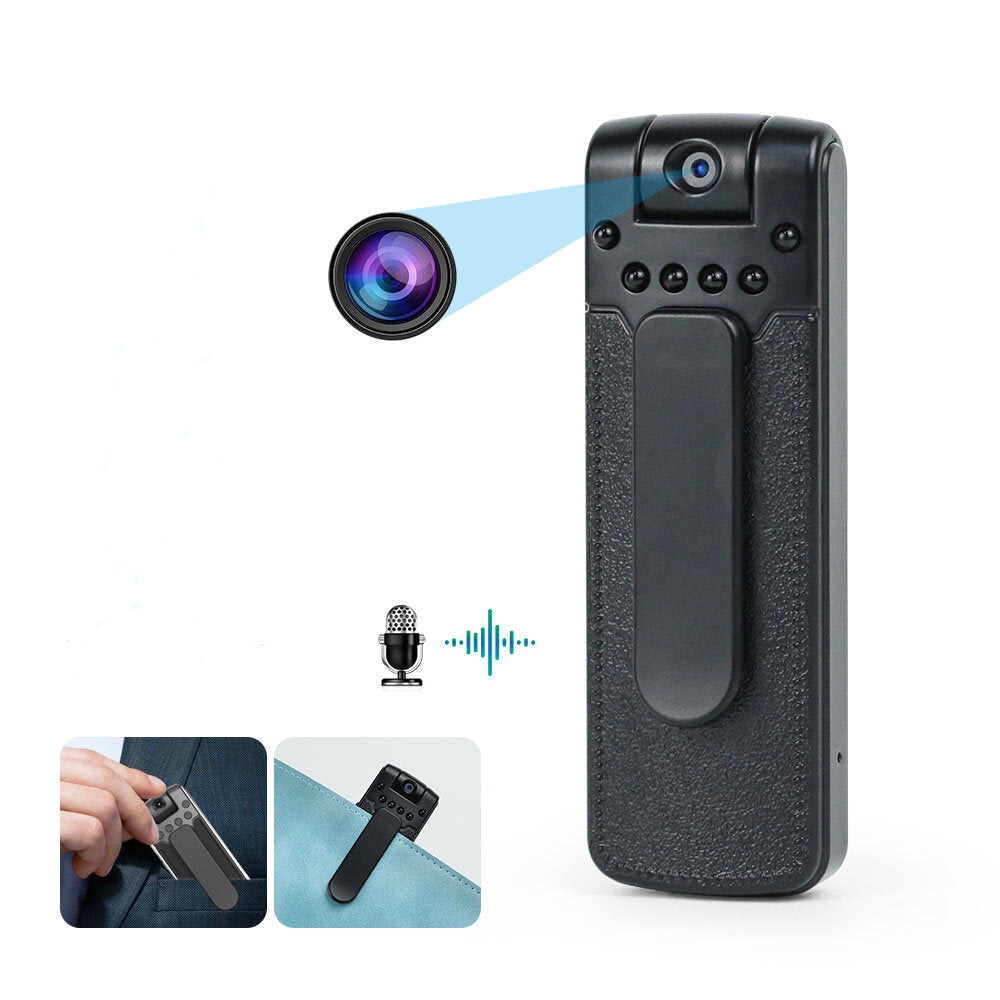 1080P HD Mini Security Camera with Infrared Night Vision - Portable, Wearable Video Recorder