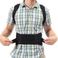 Adjustable Posture Corrector with Lumbar Support, Magnets, and Shoulder Brace Belt