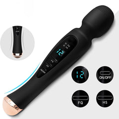 Cordless Digital Display Back Massager for Women - Neck, Shoulder, Body, Sports Recovery, Low Noise, Waterproof