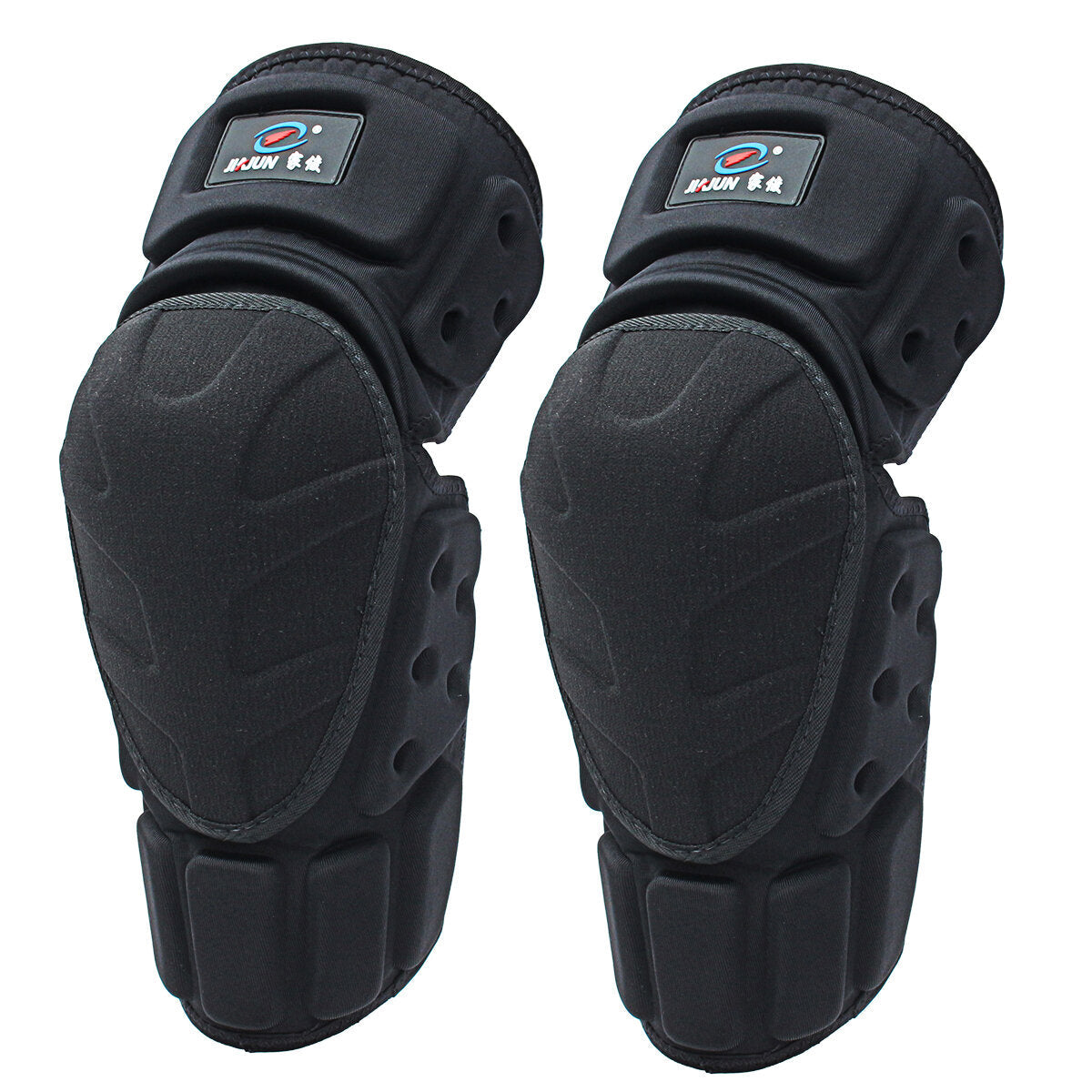 Outdoor Moto Knee Pads - Black Motorcycle/Bicycle Protective Guards, 1 Pair