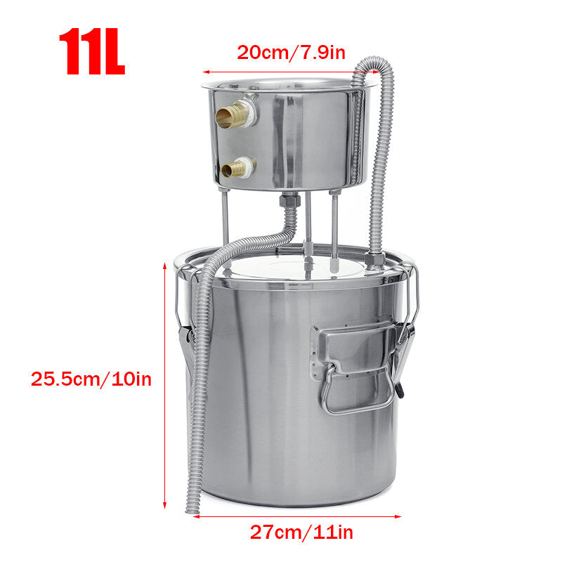 11/22/35L Stainless Alcohol Water Distiller - Fruit Liquor Making Tool for Home Bar