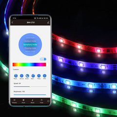 Smart Wi-Fi RGB LED Strip Light with Built-in IC, 40-Key IR Remote, 5M/10M - Perfect for Christmas Decorations