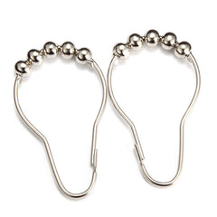 12 Pcs Rustproof Stainless Steel Shower Curtain Rings Hooks for Bathroom