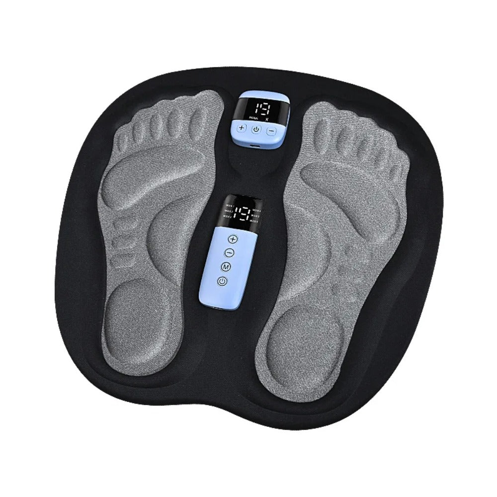 EMS Foot Massager with LCD Display, 8 Modes, 19 Intensities for Pain Relief and Improved Circulation