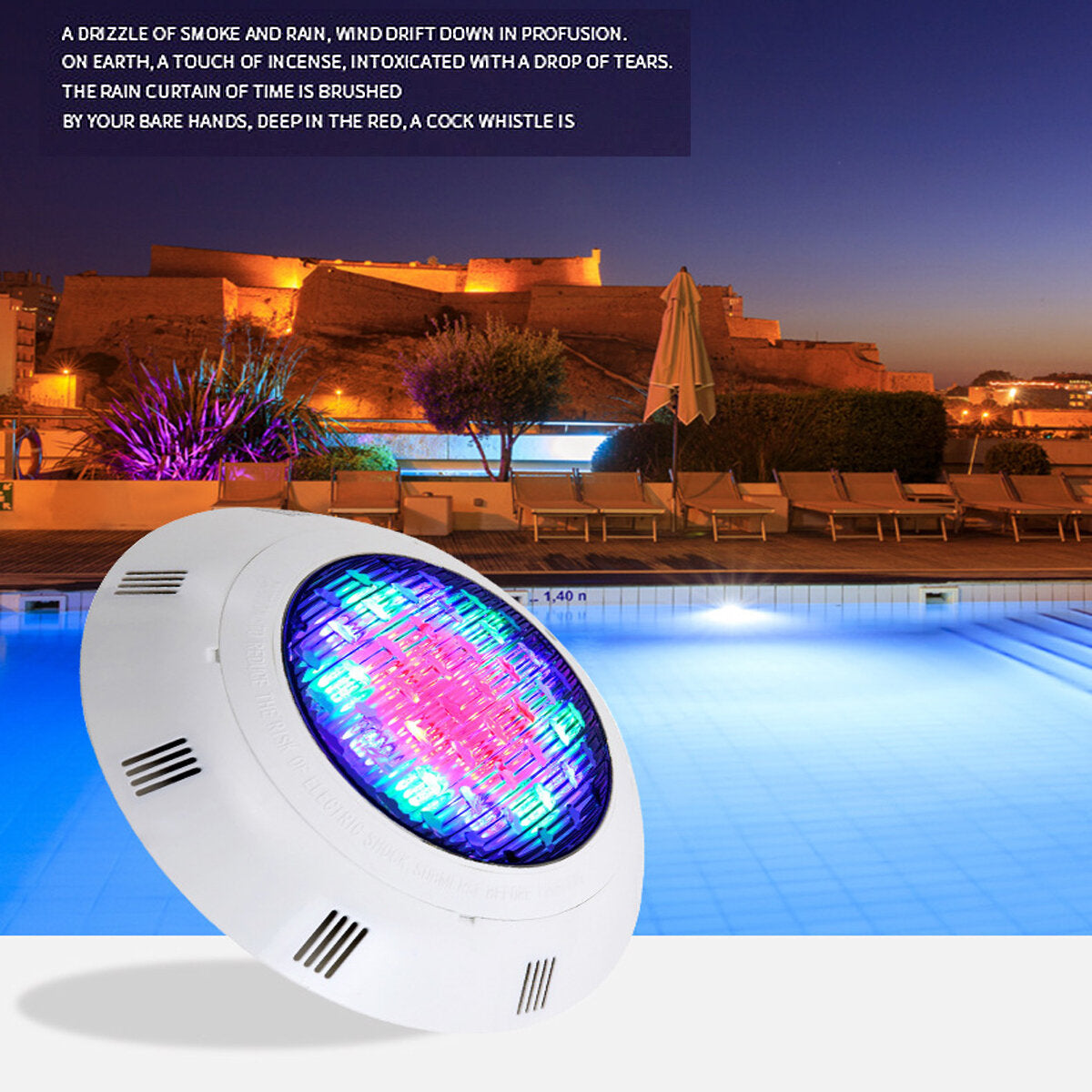 12V RGB LED Swimming Pool Light Bulb, 24W/36W, Underwater Decor, IP68, Remote Control Included