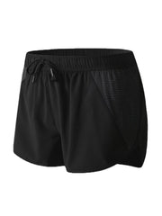 Men's Quick-Dry Mesh Patchwork Drawstring Breathable Sports Board Shorts