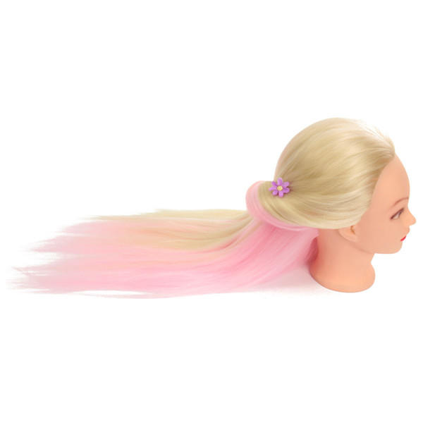 Multicolor Hairdressing Training Mannequin Head with Clamp Holder for Braiding Practice in Salons