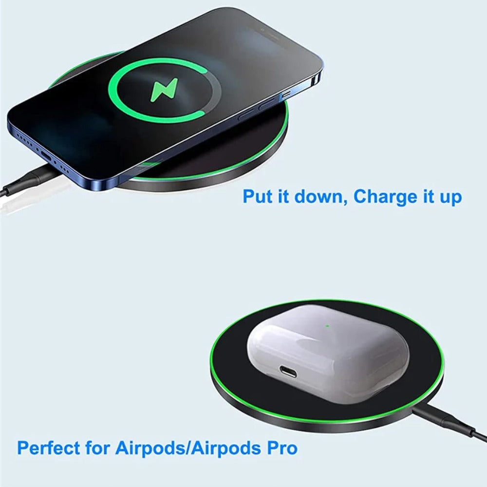 100W Fast Wireless Charger for iPhone, Samsung, Xiaomi, Huawei - Induction Charging Pad