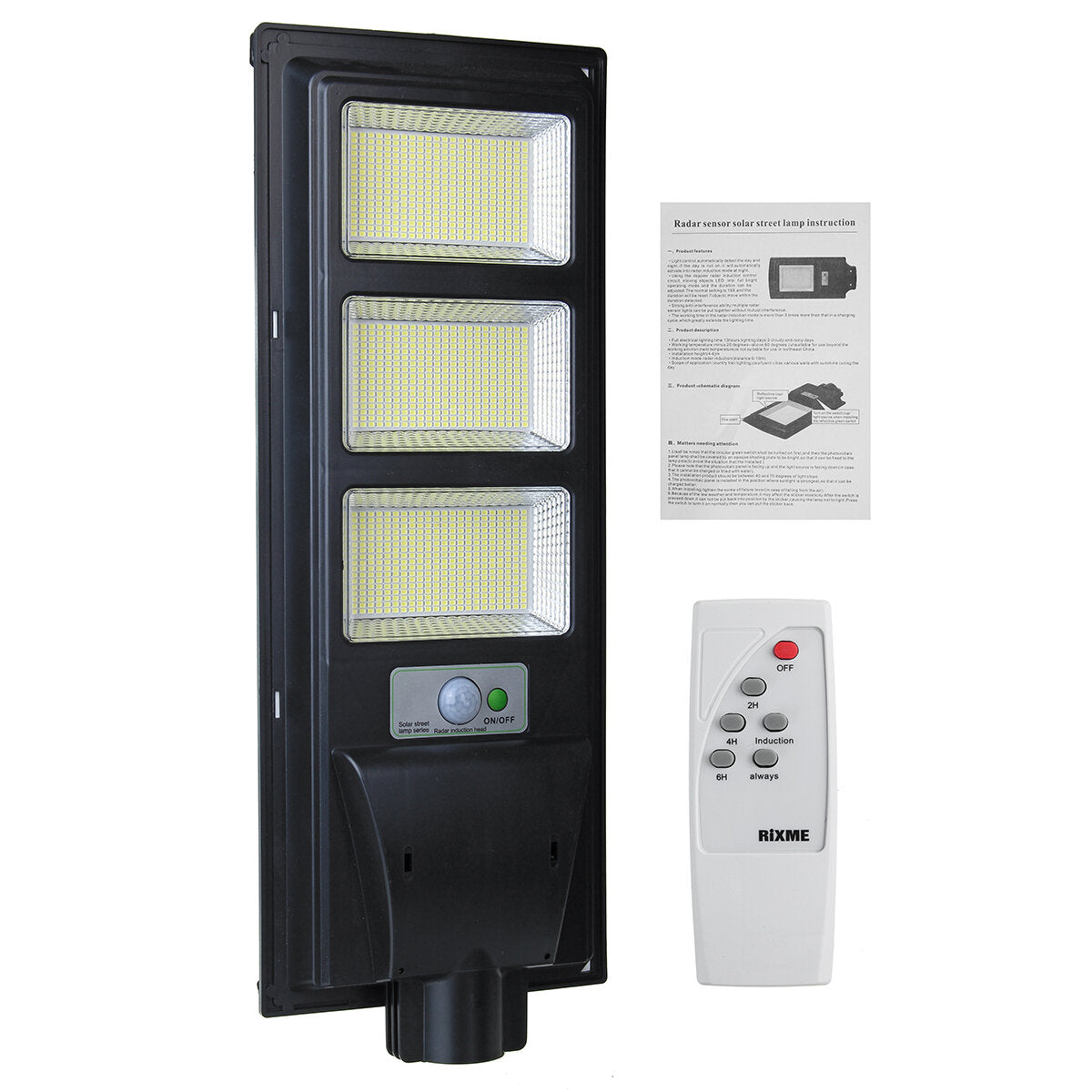 LED Solar PIR Motion Sensor Outdoor Street Wall Lamp - 374/748/1122/1496 Power Panel Induction Light