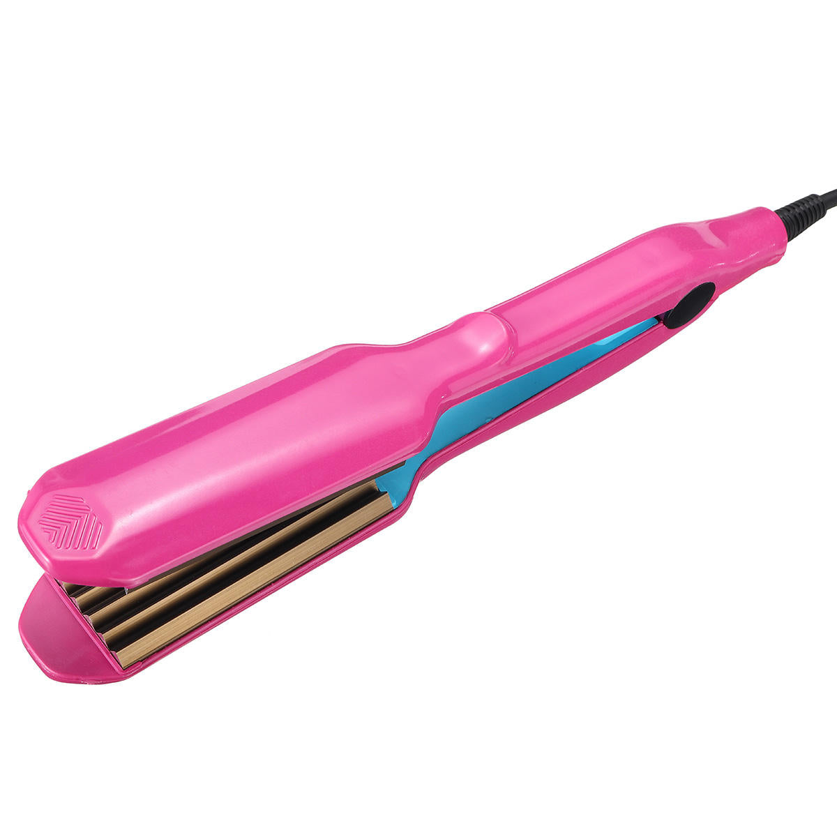 Ceramic Hair Crimper and Curler Iron with 5-Speed Temperature Control - Anion Wave Curling Wand