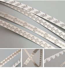 High-Precision Stainless Steel Ruler with Dual Metric/Imperial Scale and 3 Adhesive