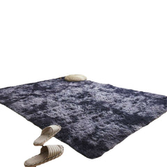 160x200CM Multi-color Tie Dye Plush Carpet - Anti-slip, Faux Fur, Water Absorbent Area Rug