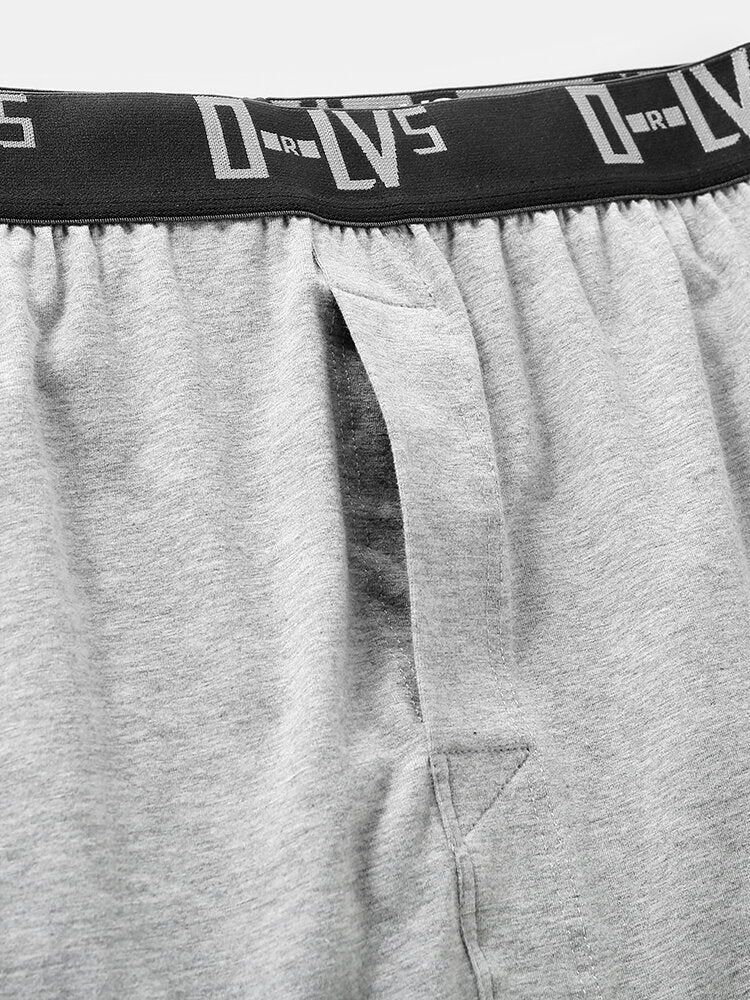 Lockere, atmungsaktive Boxershorts für Herren aus Baumwolle mit mittlerer Taille und elastischem Bund