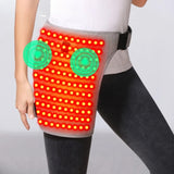 Red Light Therapy Heating Hip Pad, Vibration Massage Wrap for Sciatica Relief, Groin & Thigh Pain Recovery (45-65°C)
